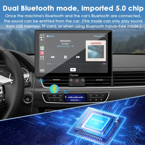 CARPURIDE W901 Plus Portable Wireless Car Stereo, Support Install Apps Online - Image 5
