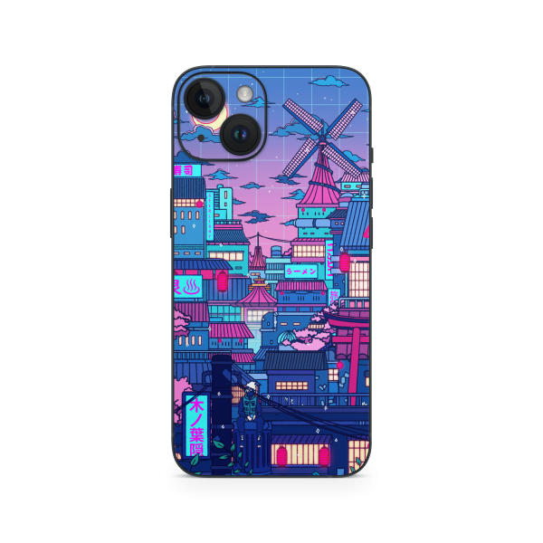 Apple iPhone Cyberpunk Village Skin Discount