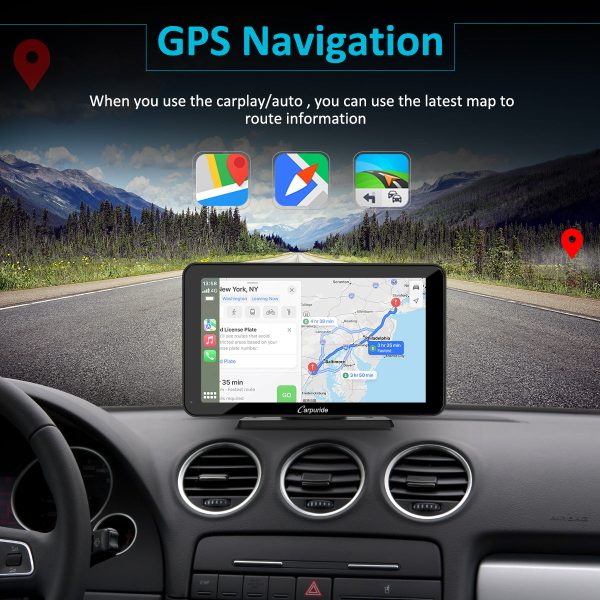 CARPURIDE W701 Pro Portable Smart Multimedia Dual Bluetooth Dashboard Console With Backup Camera Fashion - Image 4