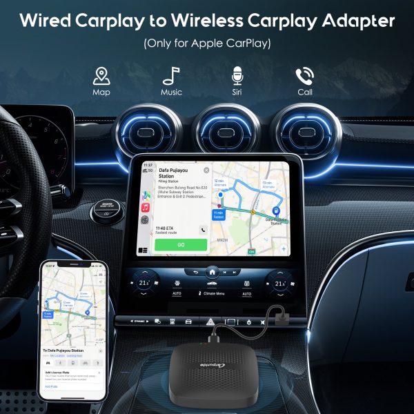 CARPURIDE H02  2-in-1 Magic Box adapter  - Wireless CarPlay or Android Auto Adapter Sale - Image 2