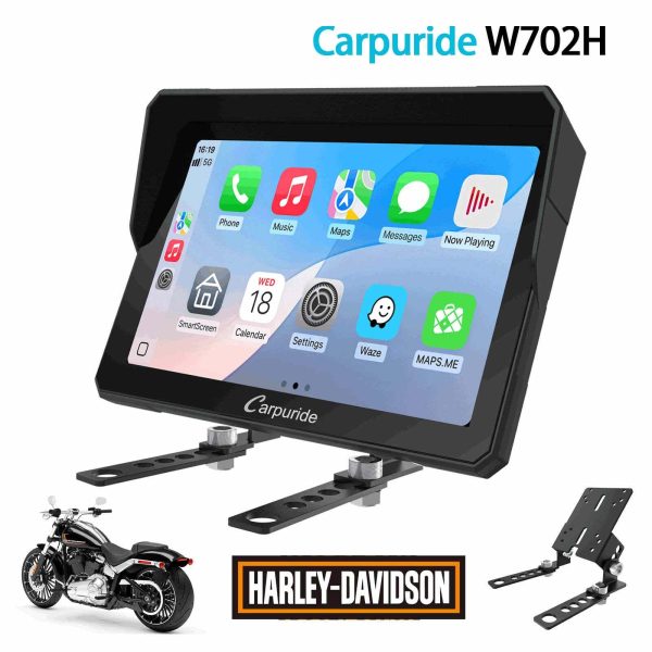 Carpuride W702H W502H Harley-Compatible Stereo & Mount System Sale