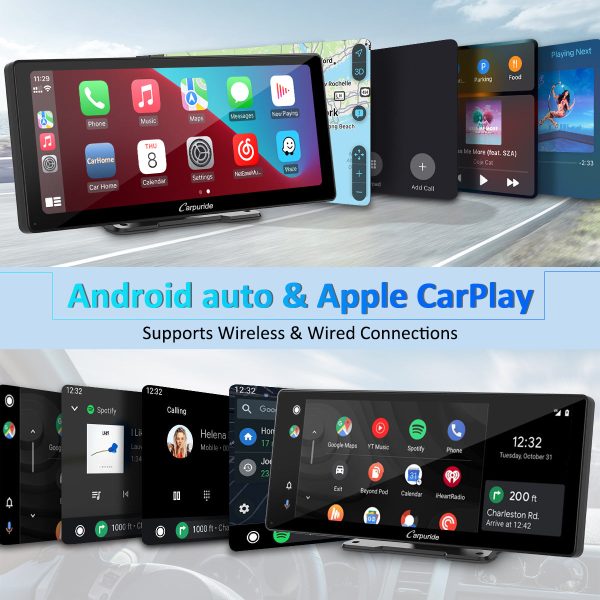 CARPURIDE W103 Pro Portable Smart Multimedia Dual Bluetooth Dashboard Console Hot on Sale - Image 2