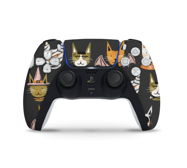 Playstation 5 Controller Skin Spooky Cats Online Hot Sale