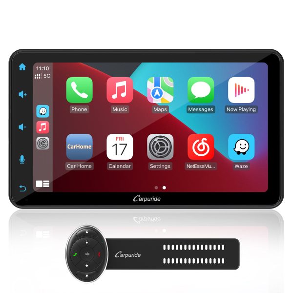 CARPURIDE W707 Wireless Portable Car Stereo  with Steering Wheel Control Sale