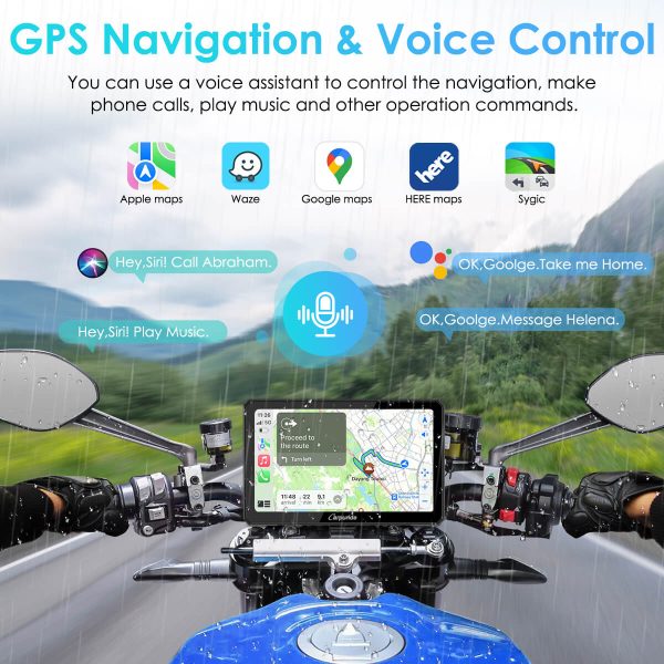 Carpuride W712D Rotatable Motorcycle Stereo with GPS Navigation & Dash Cam Hot on Sale - Image 5