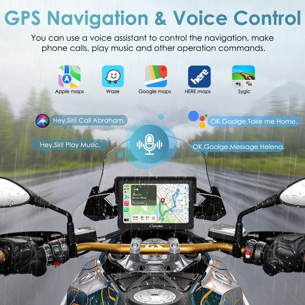 Carpuride W502B Pro Wireless Portable Upgraded Dual Bluetooth Waterproof IP67 Motorcycle Stereo, with Intercom function, Compass Barometer, BMW Motorcycles Bracket Sale - Image 4