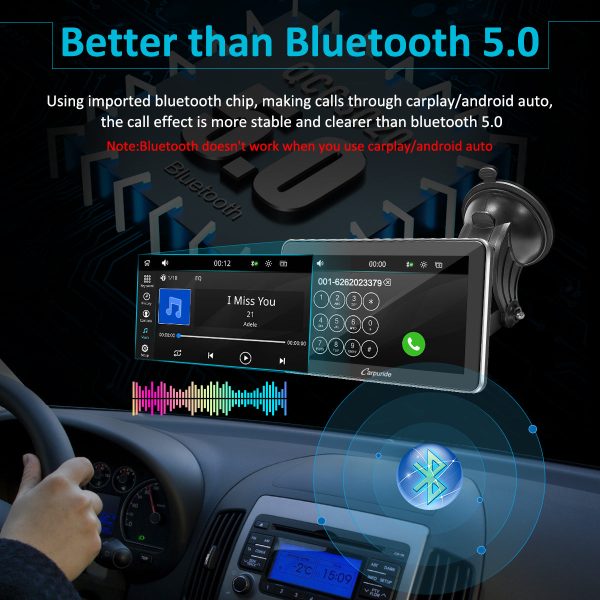 Car Stereo with Wireless Apple CarPlay&Android Auto, 7  IPS Touch Screen,Silver Frame,Multimedia Bluetooth Navigation Dashboard Console with Mirror Link, Google, and Siri Assistant For Discount - Image 4
