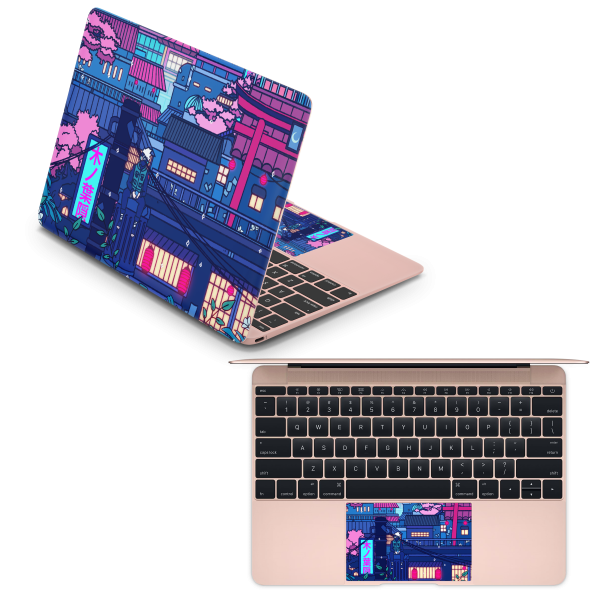 Apple MacBook Cyberpunk Village Skin Online
