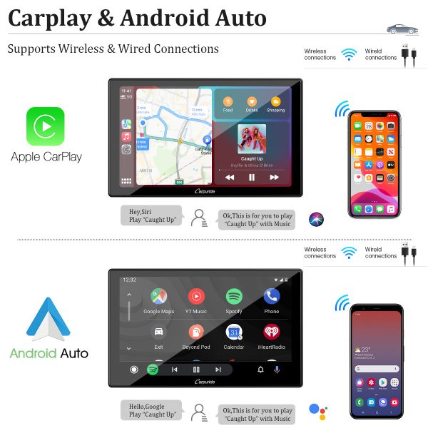 CARPURIDE YT09 Single Din Car Stereo with Wireless Apple CarPlay&Android Auto,9  IPS Touch Screen,GPS Navigation,BT,USB,FM,Rear Camera,SWC For Cheap - Image 3