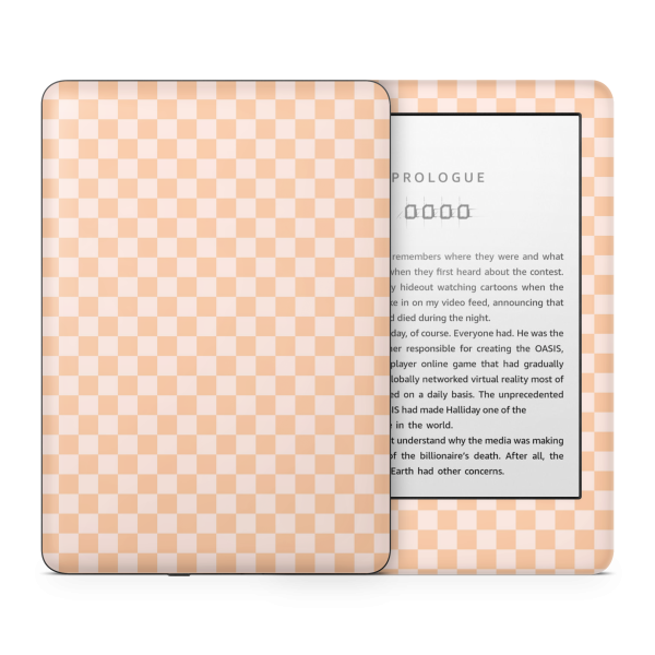 Checkered Cream Kindle Skin Online now - Image 2