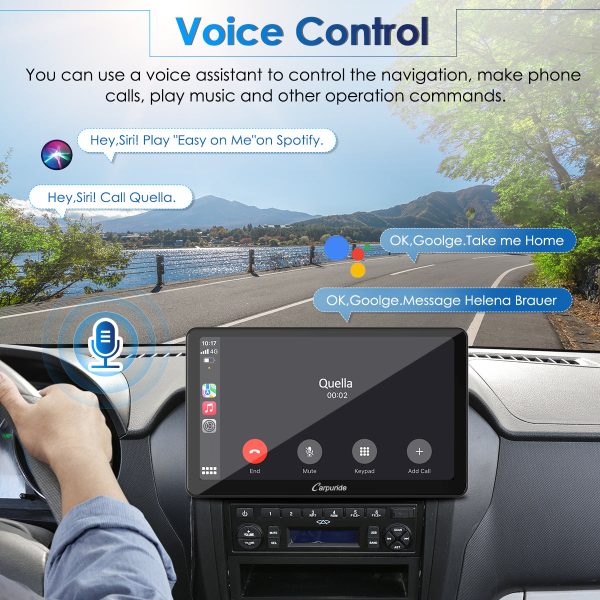 CARPURIDE W101 Portable Smart Multimedia Dashboard Console with Steering Wheel Control Suitable for Larger Vehicles For Cheap - Image 4