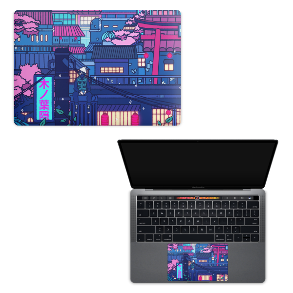 Apple MacBook Cyberpunk Village Skin Online - Image 5
