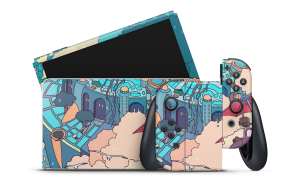 Nintendo Switch OLED Skin Castle in the Sky on Sale