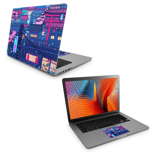Apple MacBook Cyberpunk Village Skin Online - Image 4