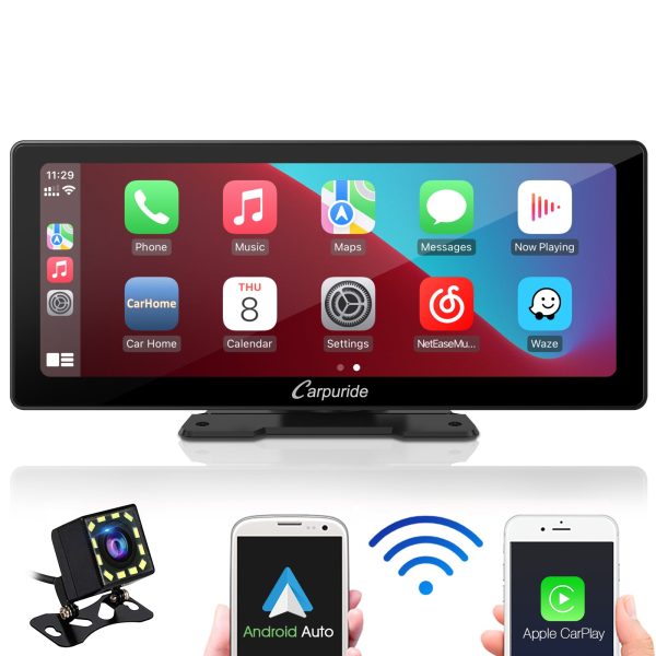CARPURIDE W103 Portable Smart Multimedia Dashboard Console With Backup Camera For Cheap