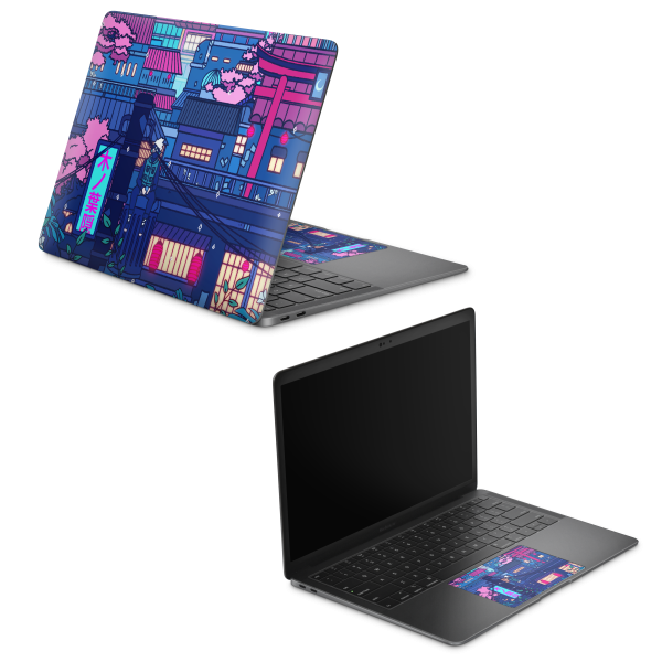 Apple MacBook Cyberpunk Village Skin Online - Image 2