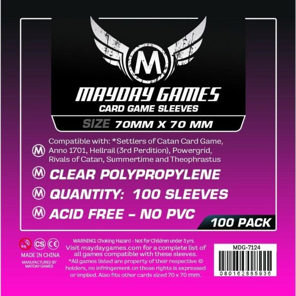 Square Card Sleeves - 70Mm X 70Mm - 100 Pack (7124) Fashion