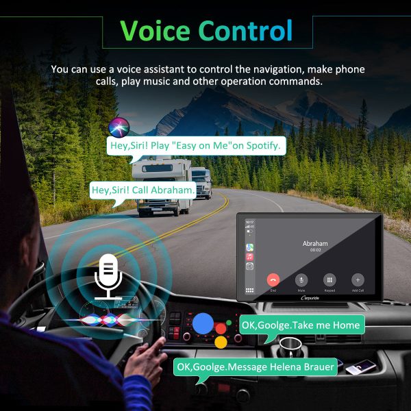 CARPURIDE W901 Pro Portable Smart Multimedia Dual Bluetooth Dashboard Console With Backup Camera Online Sale - Image 4