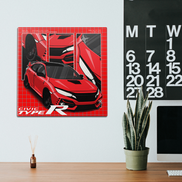 Civic 3 Panel Wall Art For Cheap - Image 2