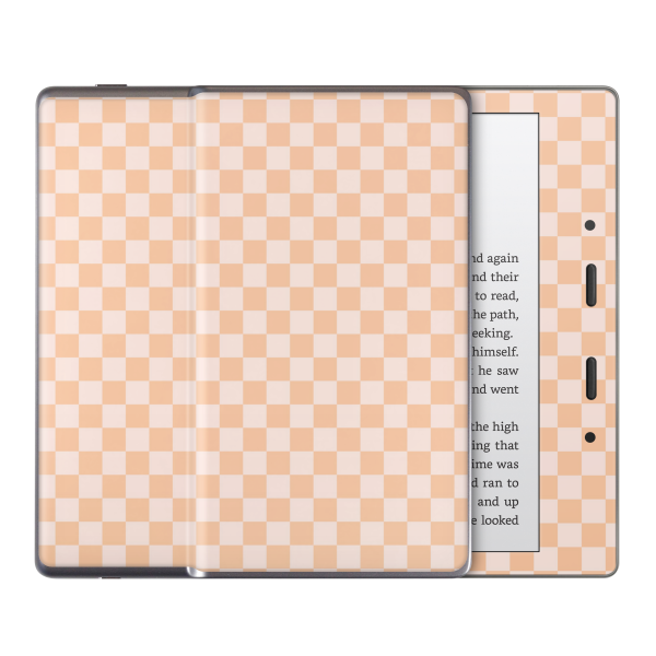 Checkered Cream Kindle Skin Online now - Image 4