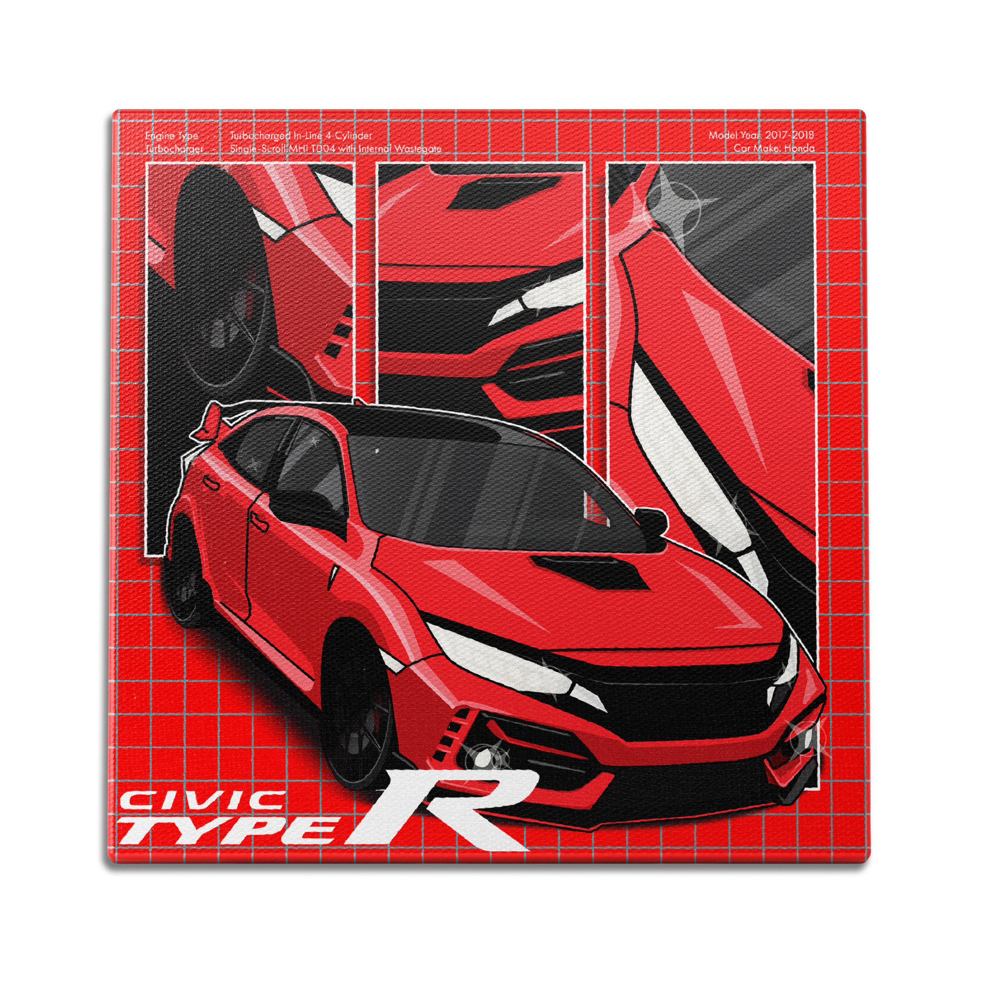 Civic 3 Panel Wall Art For Cheap