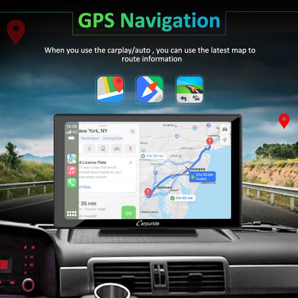 CARPURIDE W901 Pro Portable Smart Multimedia Dual Bluetooth Dashboard Console With Backup Camera Online Sale - Image 3
