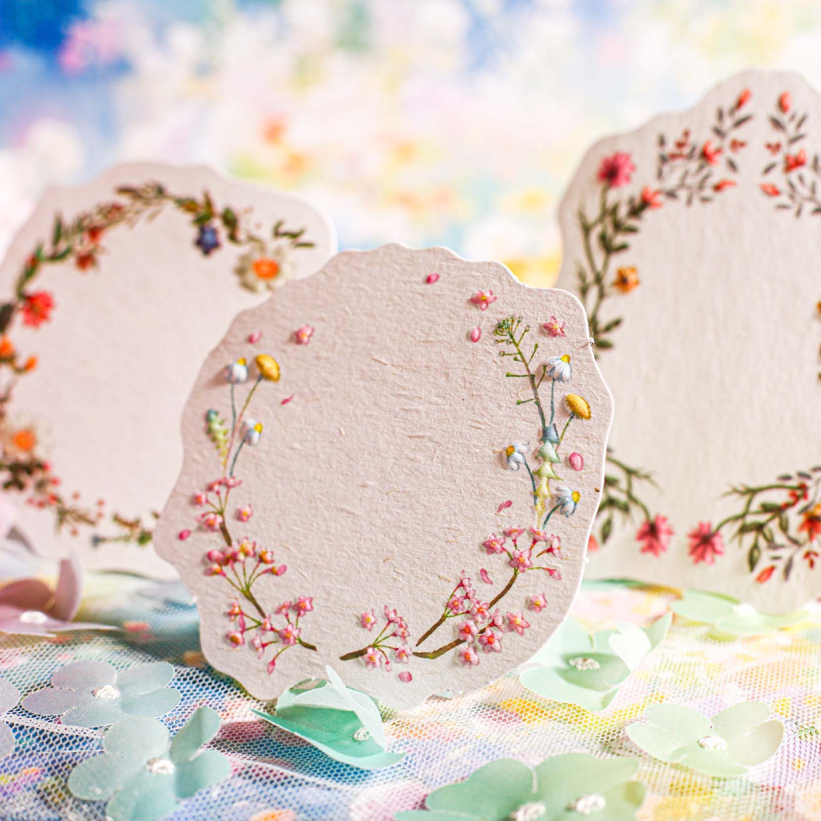 Floral Wreath Series Decorative Paper Cheap
