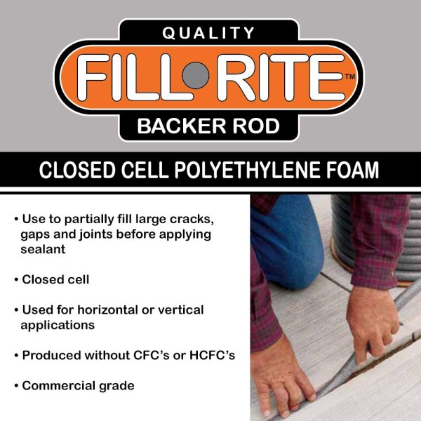 FILL-RITE 1.5-inch Backer Rod Closed-Cell (70 Units of 1.5  x 72 ) 420 Feet Hot on Sale - Image 5