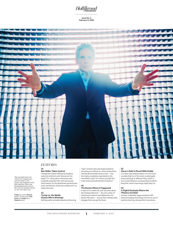 The Hollywood Reporter - 25.02.05 Edition: Ben Stiller Takes Control, Caruso V. Kamala, Why Everyone Is Microdosing Ozempic, Trump s War On Big Media, Bungalow Bacchanal, Grammys  Best Dressed & More! Sale - Image 2
