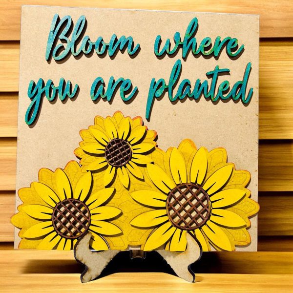 Bloom Where you are Planted Flower Sign For Discount - Image 2