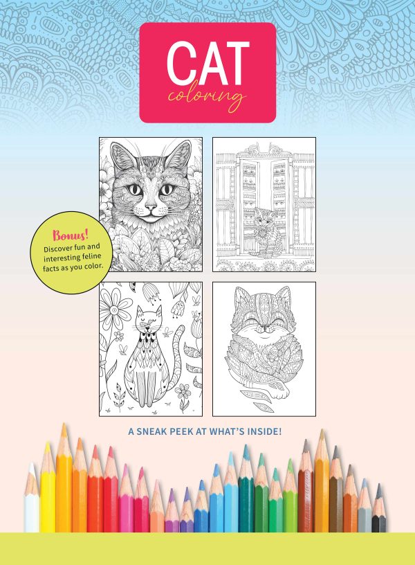 Cat Coloring - 32 Adorable Designs, Adult Coloring Book, Kittens Sleeping, Playing & Posing, Relax Your Brain, De-Stress, Unwind, Unplug, Self-Care, Embrace Creativity, Boost Focus & Feline Fun! Sale - Image 3