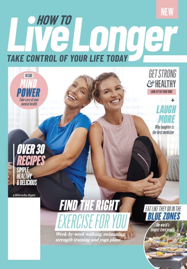 How To Live Longer - 30+ Recipes, Get Strong & Healthy, Mental Health, Blue Zones, Age Well, Midlife Checklist, Prevent Diseases, Diets, Week-By-Week Walking, Swimming, Strength Training & Yoga Plans! on Sale