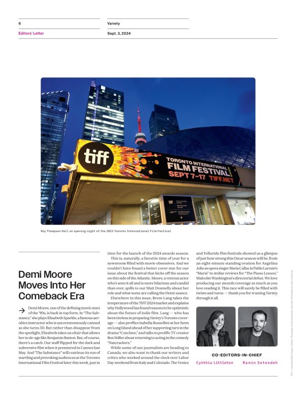 Variety - 24.09.03 Edition: The Demi-ssance! Demi Moore In Horror Film The Substance & What It s Actually Like Aging In Hollywood, Isabella Rossellini Shines In Conclave, Ben Stiller Is Back & More! Online - Image 4