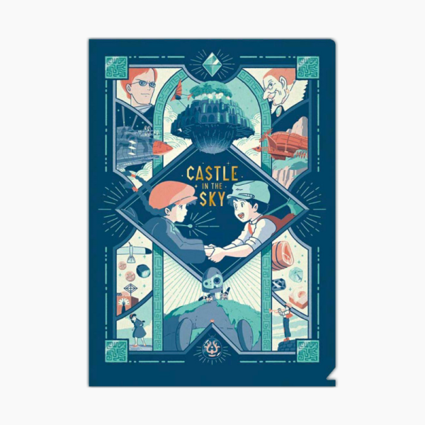 Movic Retro Frame Clear Folder - Castle In The Sky For Cheap