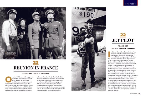 John Wayne - Volume 49: Duke s 25 Greatest Cinematic Salutes, Every Military Movie Ranked & Filed, Reunion In France, World War 2, Jet Pilot, Air Force, The Green Berets, Vietnam War, Photos & Trivia! Hot on Sale - Image 2