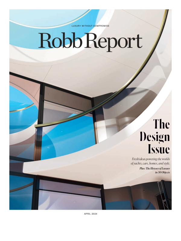 Robb Report - The Design Issue April 2024: Fresh Ideas Powering The Worlds Of Yachts, Cars, Homes & Style, The History Of Luxury In 50 Objects, Italian Gothic, In The Studio With Marc Quinn & More! Sale