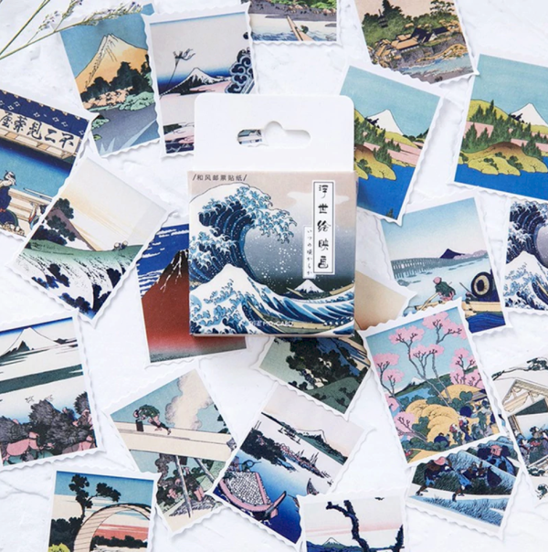 Ukiyo-e Paper Stickers Online now