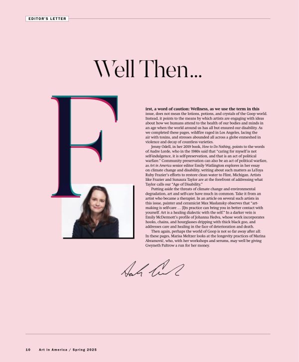 Art In America Spring 2025: Wellness Today, Artists Turned Therapists, Crime & Disability Justice, Sick Woman Theory, Marina Abramovic s Longevity Method, AI vs Photography & More! For Cheap - Image 4