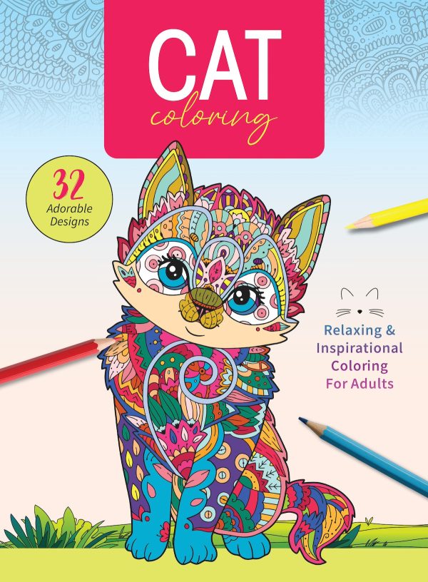 Cat Coloring - 32 Adorable Designs, Adult Coloring Book, Kittens Sleeping, Playing & Posing, Relax Your Brain, De-Stress, Unwind, Unplug, Self-Care, Embrace Creativity, Boost Focus & Feline Fun! Sale