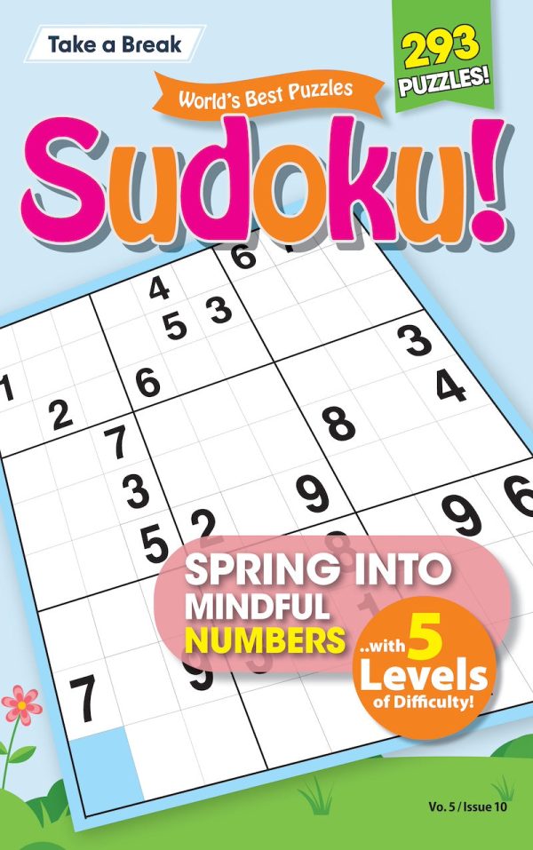 World s Best Sudoku - Vol. 5 Issue 10: 293 Puzzles, 5 Levels Of Difficulty, Spring-Themed Fun, Helpful Hints, Brain Challenges, All Ages, Unwind, De-Stress, Relax, Unplug, Self-Care, Calming & Solve! Online Hot Sale