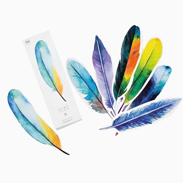 Colorful Feather Bookmarks - Set of 30 For Discount - Image 5