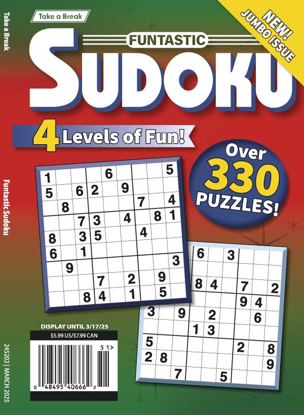 Take a Break- Funtastic Sudoku 24.12.13: Over 330 Puzzles, 4 Levels Of Fun, Unwind, Relax, Solve & Enjoy Your Sudoku Puzzle! Online
