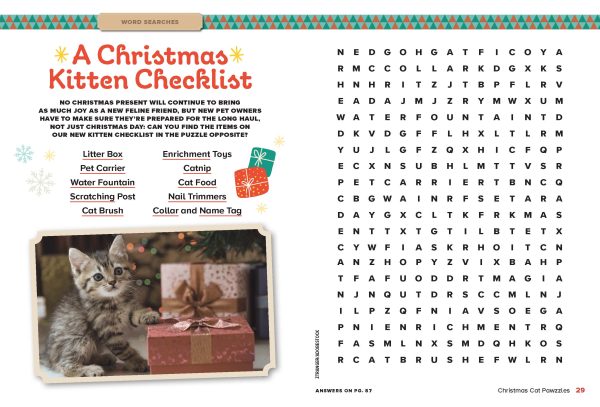 Christmas Cat Pawzzles - Brain Teasers, Crosswords, Scrambles, Yuletide Rhymes, Holiday Trivia, Feline Facts, Santa s Kittens, Classic Characters, Stocking Stuffer, Solutions, Unplug & De-Stress! For Discount - Image 4