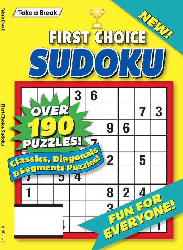 Take a Break - First Choice Sudoku 25.03.07: Large Print, Over 190 Puzzles, Classic, Diagonals, Segment Puzzles & More! For Discount