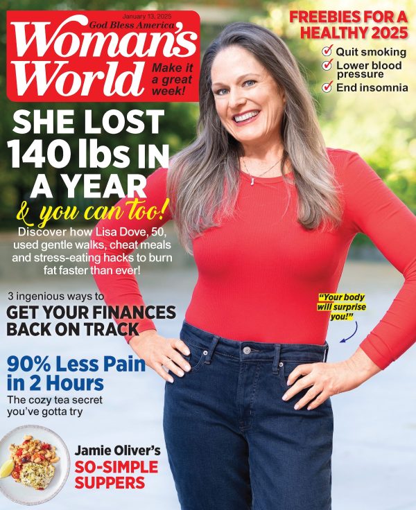 Woman s World - 01.13.25: How Lisa Dove Lost 140 Pounds In One Year, 90% Less Pain In 2 Hours, Jamie Oliver s So Simple Suppers, Get Your Finances Back On Track, Freebies For A Healthy 2025 & More! Discount
