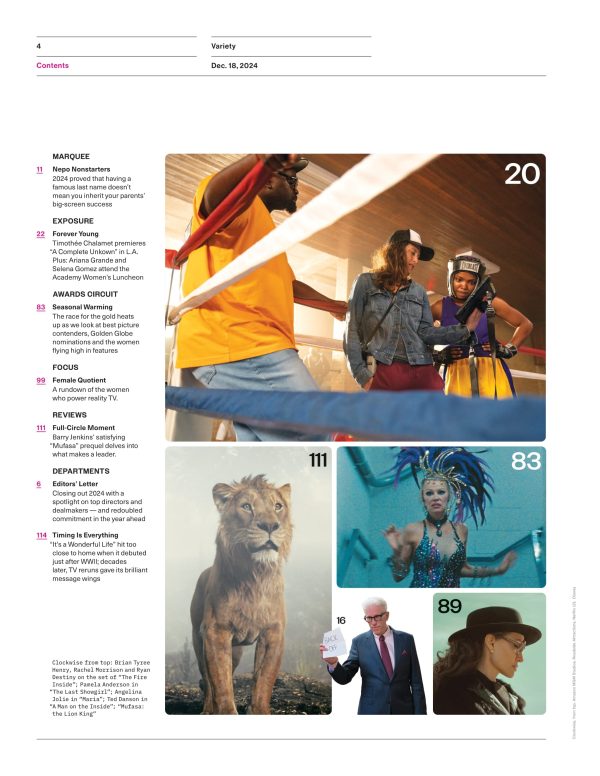 Variety - 24.12.18 Edition: The Most Innovative, Bold, Daring, Directors Of The Year, Squid Game Season 2, Timothée Chalamet Portrays Bob Dylan In A Complete Unknown, Golden Globe Nominations & More! Fashion - Image 4