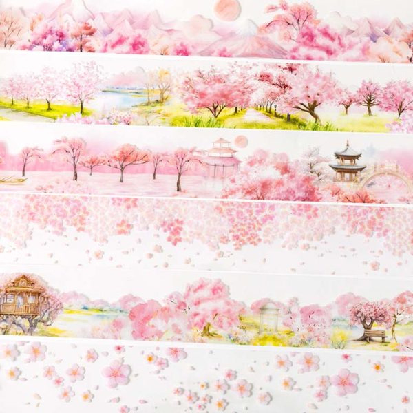 Spring Cherry Blossom Clear Masking Tapes Online now
