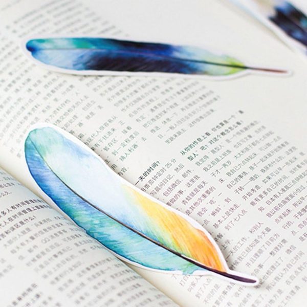 Colorful Feather Bookmarks - Set of 30 For Discount - Image 4