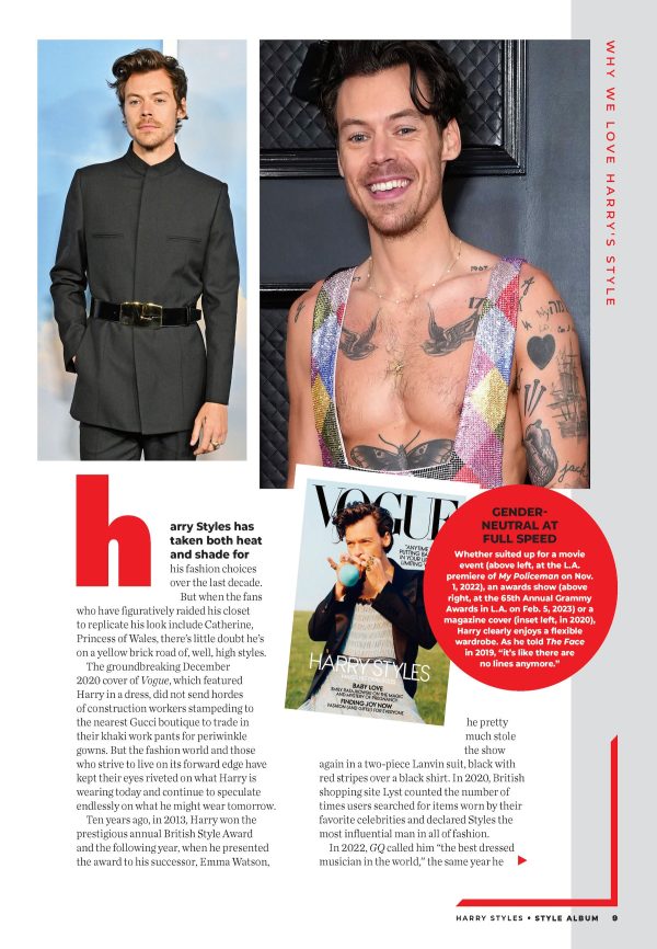 Harry Styles - Style Album: 150 Photos, Love On Tour Era, As It Was, One Direction, Jumpsuits, Nail Polish, Gender-Neutral, Vogue Cover, Gucci, Haute Couture, Mick Jagger & David Bowie Fashion Trends! Hot on Sale - Image 5