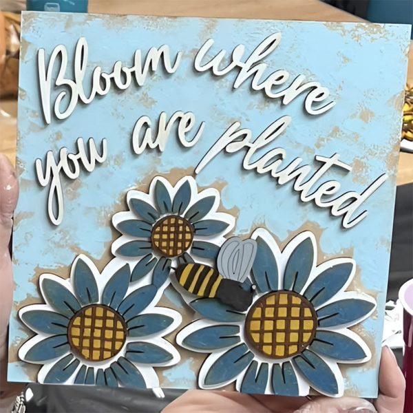 Bloom Where you are Planted Flower Sign For Discount - Image 3